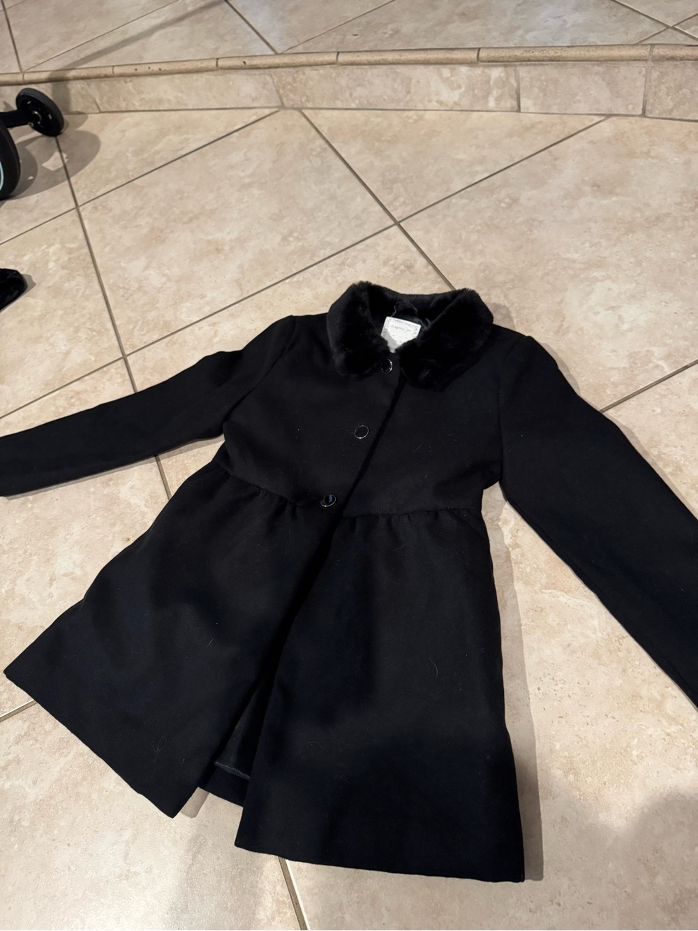 Gymboree Black Faux Fur Teddy Jacket
